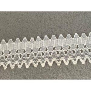Vintage White Zigzag Lace Trim 1.75" wide 1 yard Long Sewing Craft Supply